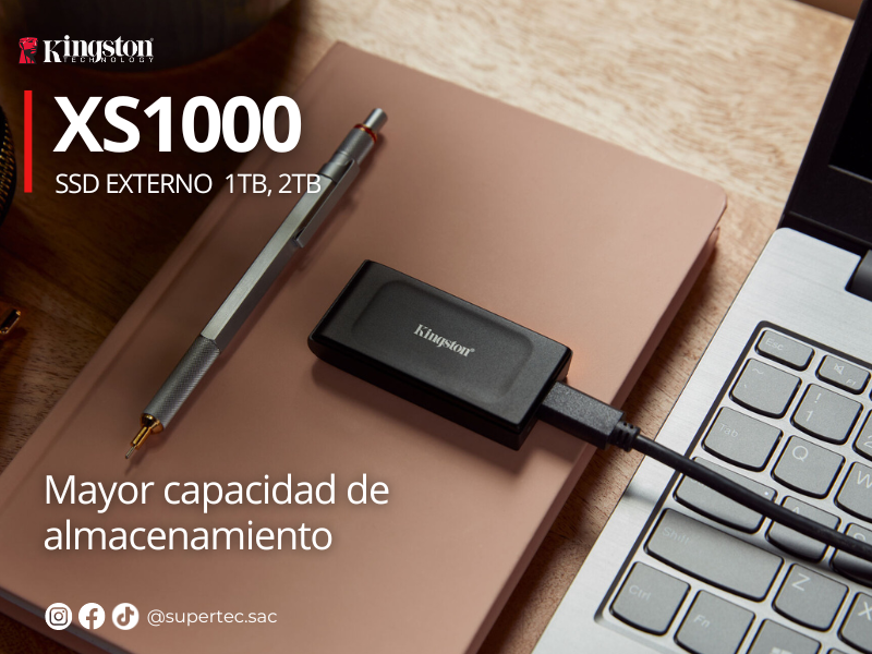 UNIDAD EN ESTADO SOLIDO KINGSTON SSD 1TB EXTERNO USB-TIPO-C /USB 3.2 SXS1000/ 1000GB